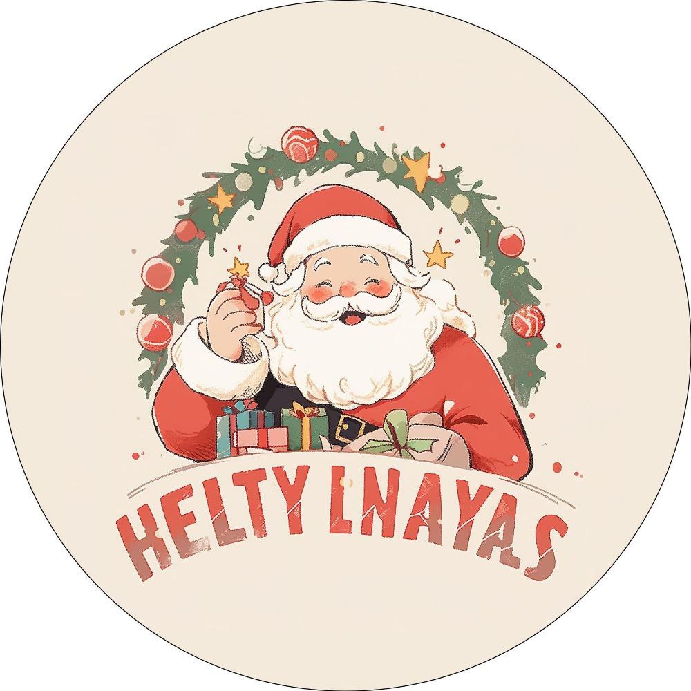 

Рождественский коврик для пола Бытовой ковер из хрустального бархата для гостиной Коврик для пола Кофейный столик Диван Круглый коврик для пола Diameter 60cm