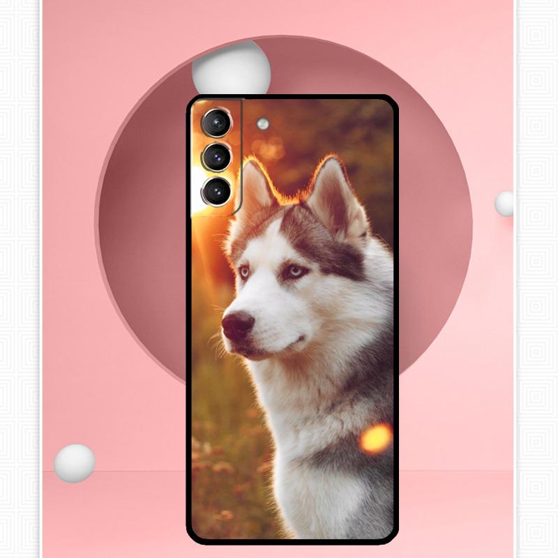 Animal Husky puppy Case For Samsung Galaxy S25 Ultra S20 S21 S22 S23 S24 Ultra S9 S10 Plus S25 FE Cover Funda