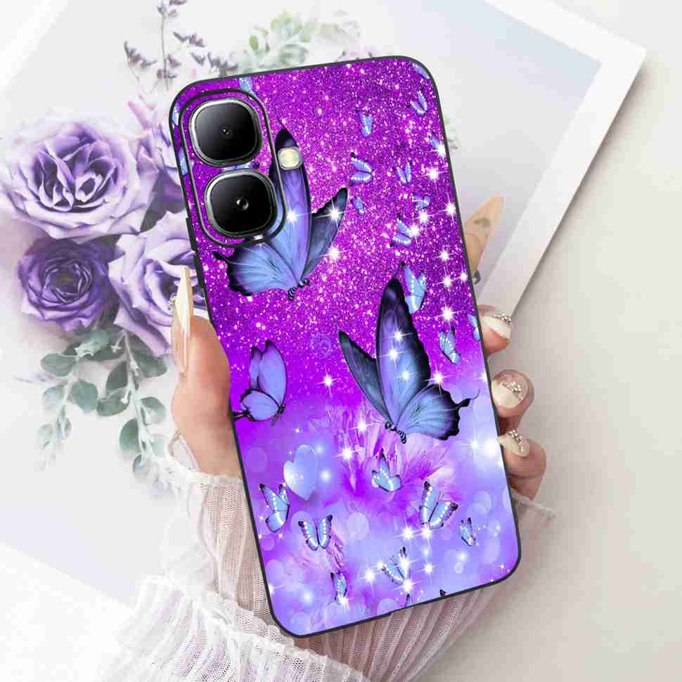 For Infinix Smart 20 4G X6840 X6840B Case Cartoon Cat Dinosaur TPU Black Cover For  Infinix Smart20 smart 20 4G Phone Casing