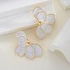 Fashion Enamel Petal Flower Stud Earrings for Women Korean Elegant Geometry Earring Exquisite Daily Trendy Jewelry Gift 2026 New