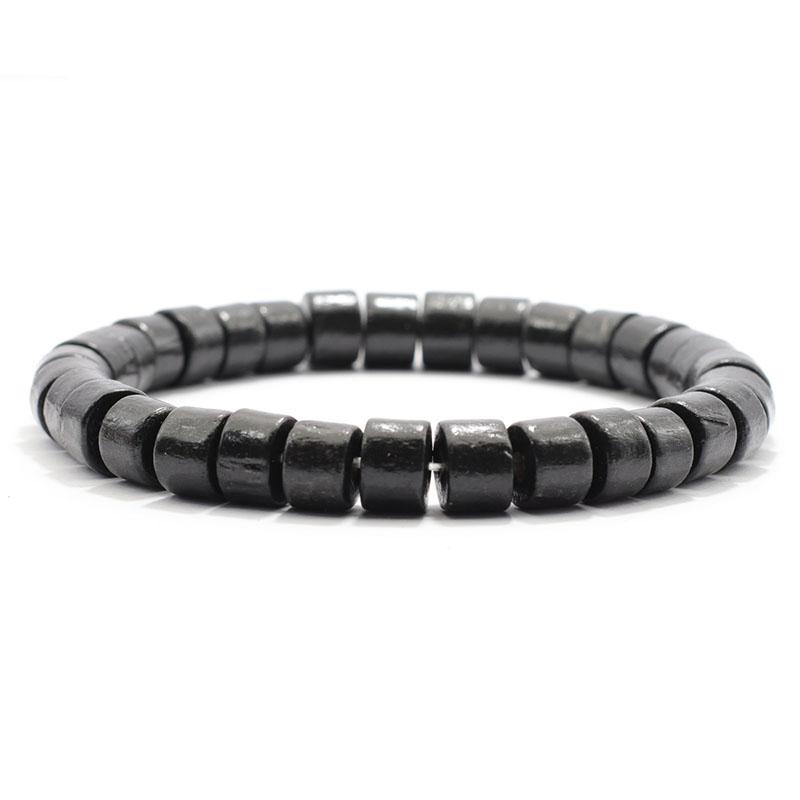Minimalist Natural Wooden Bracelet Homme Coir Wood Beaded Braclet Man Hand Accessories Buddha Brazalete Men's Fashion Pulsera