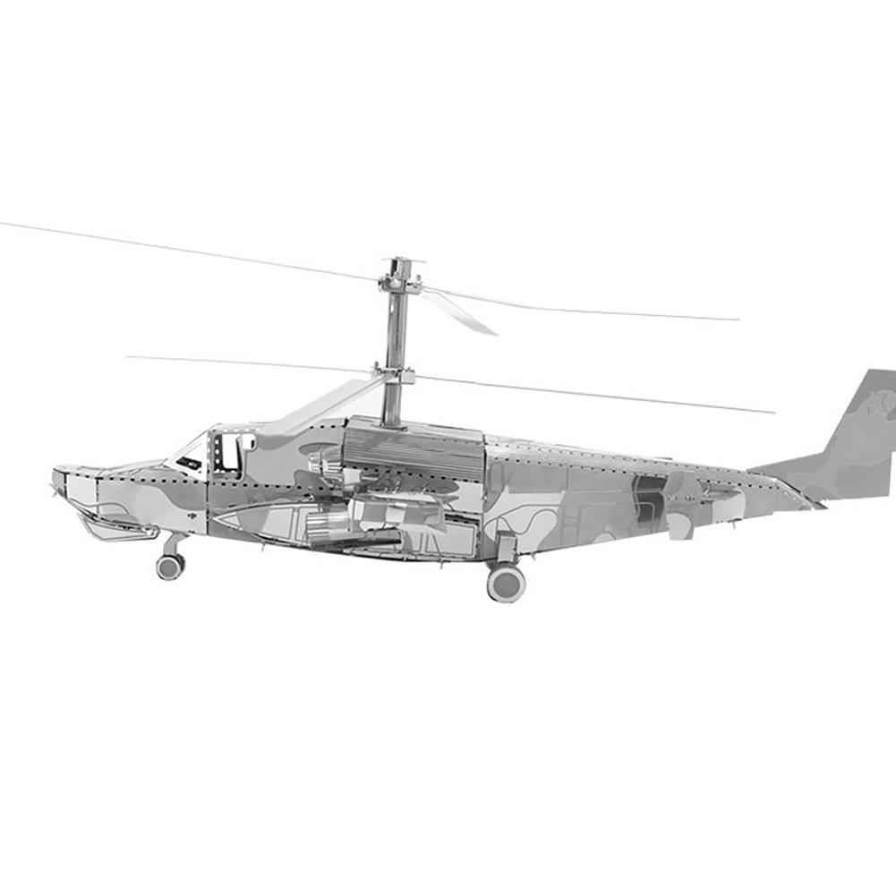 3D Metal Puzzle Military Aircraft Diy Kit J-20 J-10B Su-34 Fighter Ka-50 Rah-66 Helicopter Model Jigsaw Toy For Adults