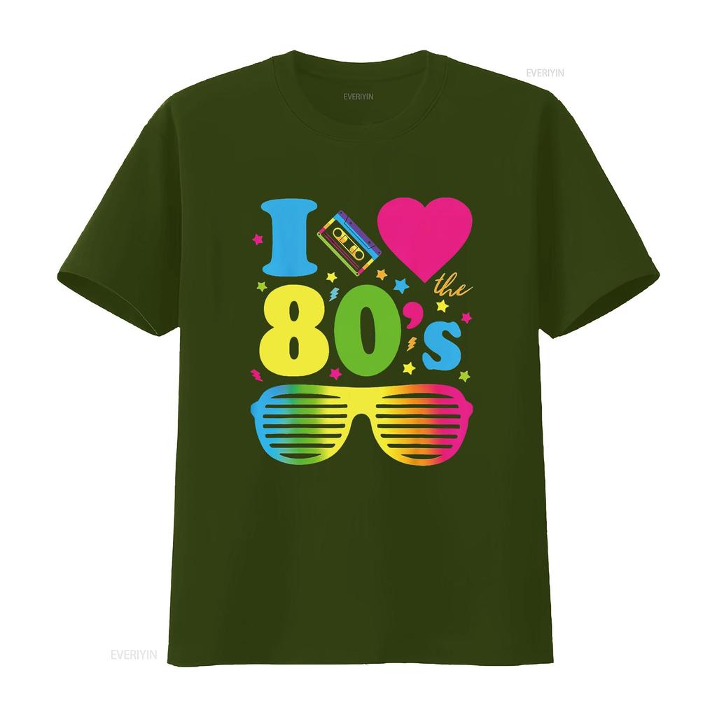 I Love The 80S Clothes For Women Party Funny T Shirt Vintage Washed Casual Slightly Soft Graphic Comfortable Breathable Unisex