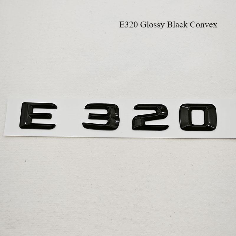 3D ABS Glossy Black Car Letters Logo E300 E220 E320 E200 Rear Trunk Badge Emblem For Mercedes Benz E Class E300 E320 Accessories
