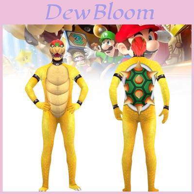 Mono de Super Mario Colorido de Manga Larga Disfraz Cosplay Impreso en 3D para Diversión de Halloween