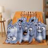 Lustige Grizzy und die Lemminge Cartoon Flanelldecke, Gemütliche Weiche Überwurfdecke für Zuhause Schlafzimmer Bett Sofa Picknick Abdeckung Kindergeschenk