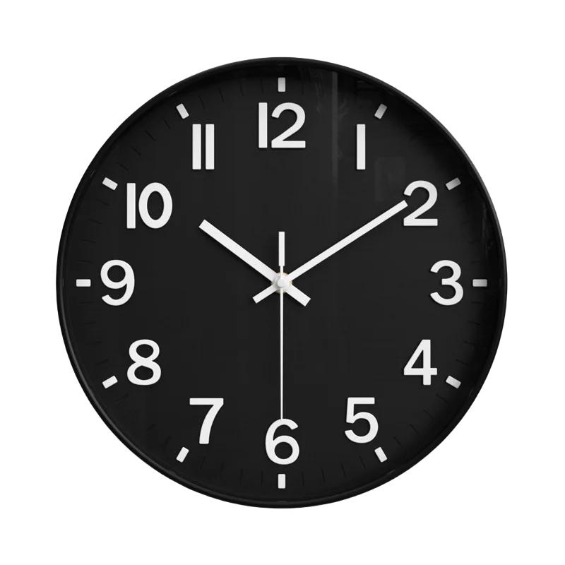 Cichy zegar ścienny do salonu Prosty i popularny modny zegar Montowany na ścianie Gospodarstwo domowe 3D Cyfrowy 12 cali 30 cm Cyfrowy zegar ścienny