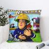 Fireman Sam Pillowcase Polyester Cushion Cover Decor Firefighters Cartoon Pillow Case Cover Home Square 40X40cm
