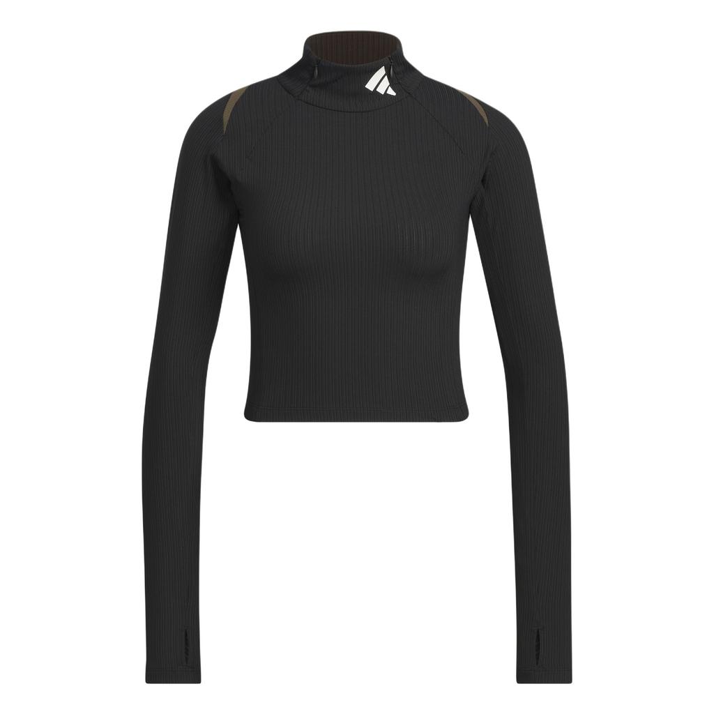 Adidas Future Style Pre Series Slim Fit Long Sleeve T-Shirt Women Tops Black JM2452