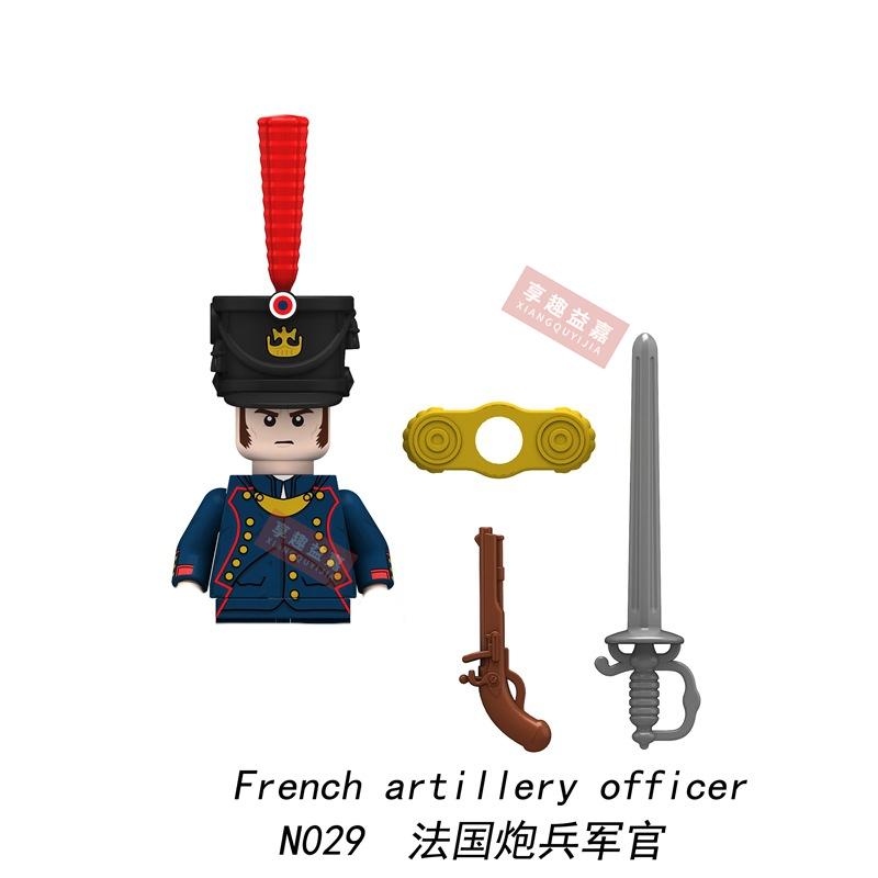Military affairs Napoleon French Cuirassier Dragoon Building Blocks Model Bricks mini Action toy Figures Toy gift for children