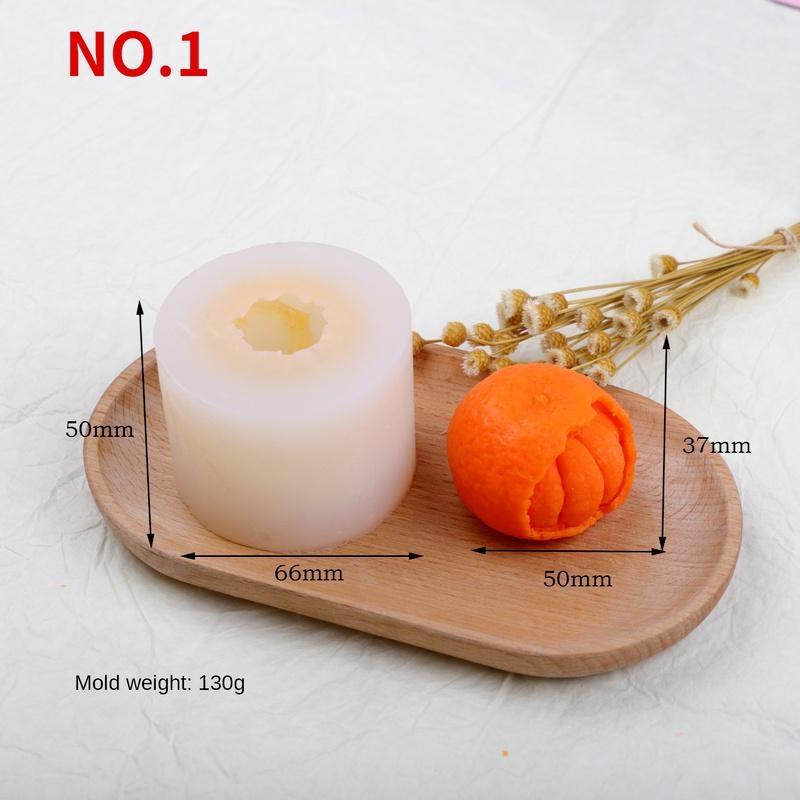 New 3D Orange Candle Mould Silicone Molds for Soap Making Fruit Shape Mold Vela Kit DIY Candle Soap Bath Bombs Epoxy Resin Craft