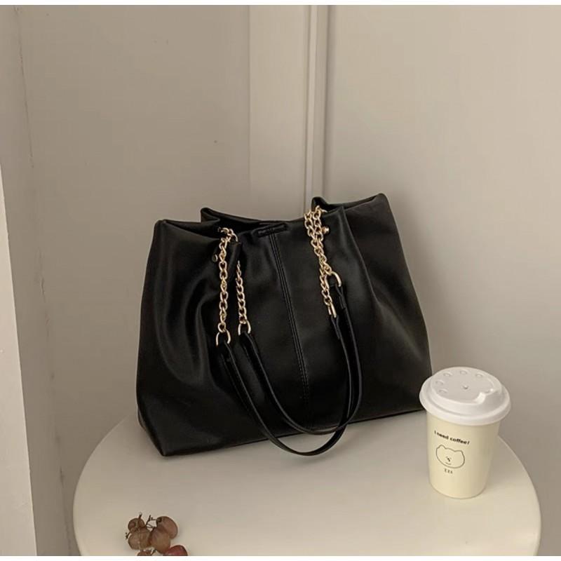 Niche Design Large Capacity Matcha Green Tote Bag Women's Fashionable One-shoulder Underarm All-match Chain