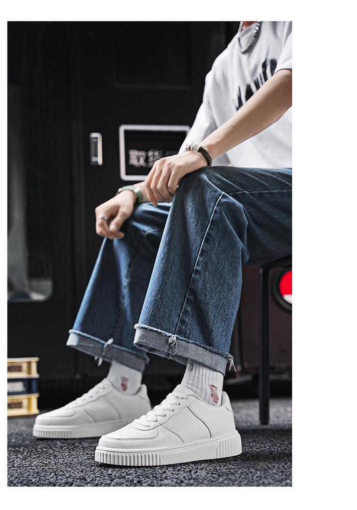 Extra Large Men's Versatile Summer White Skate Shoes, Sizes 46-50