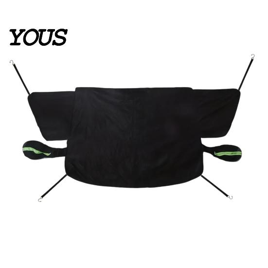 Magnetic Windshield Cover Car Snow Cover, Thickened Half with Cotton Ice Shield for Cars Lining, Winter Frost Guard Auto Trucks SUV Sedans, 259x114cm