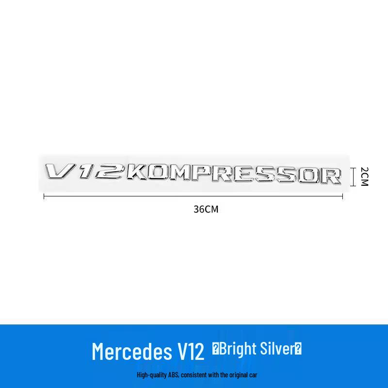 Mercedes V12 V6 V8 Kompressor Turbo Kotflügel Emblem Aufkleber