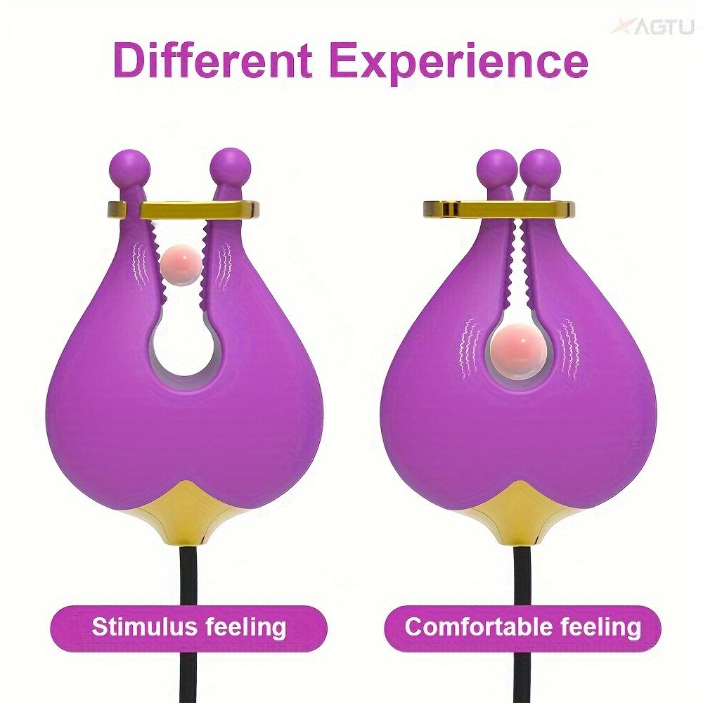 10 Modes Nipple Clamps G Spot Vibrator Breast Clips for Women Nipple Clitoral Stimulator Massager Adult Goods Sex Toy for Couple