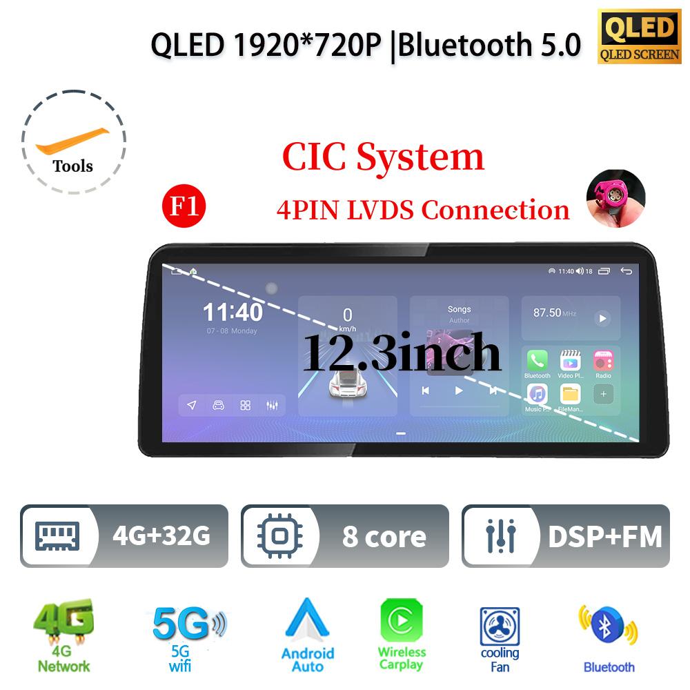 12.3" For BMW 3-5 Series E60 E61 E62 M6 E90 E91 E92 Android 14 Car Radio Multimedia GPS Navigation Stereo CarPlay Touch Screen