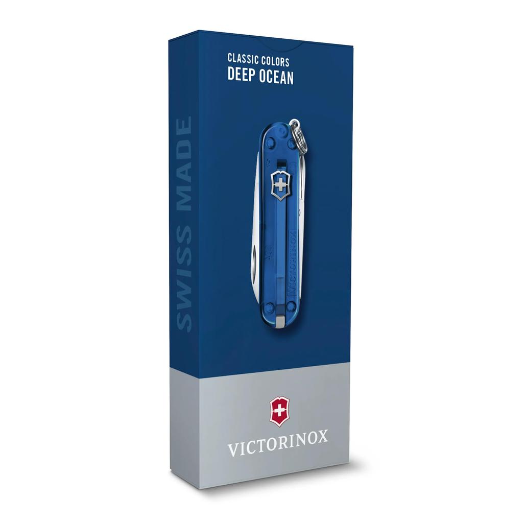 VICTORINOX Classic SD Deep Ocean Swiss Army Knife in Classic This features 7 including a flathead and a nail Perfect as a gift or a Model Colors.