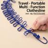 Portable Clothes Line with 12 Clips Multi - Function Extendable Clothesline Rope Tender Clothes Outside