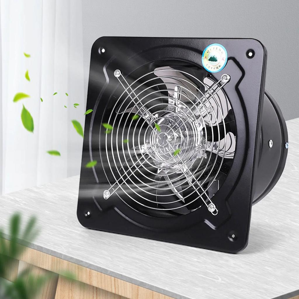 7" Metal Axial Exhaust Fan 50W 2800RPM 110V AC for Kitchen Restaurant Greenhouse Ventilation