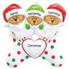 Lovely Bear Family Embracing Heart Christmas Ornament Trendy Decor Holiday