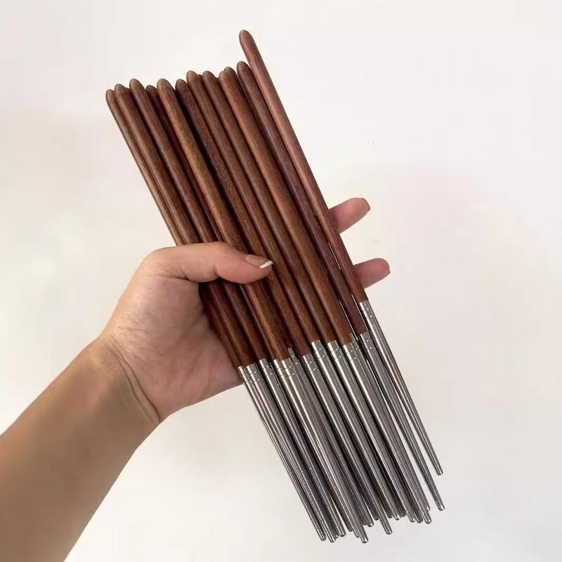 

LISM Red Sandalwood & Stainless Steel Chopsticks Set