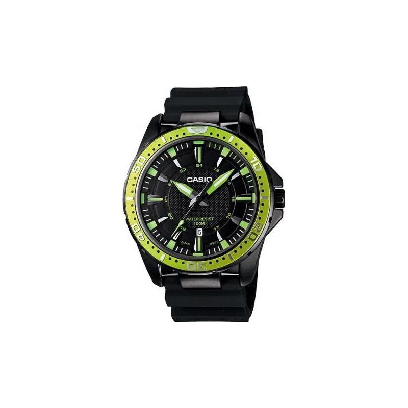 

Casio DRESS series 100 meters waterproof quartz movement resin strap Japanese and Korean watch men s watch black dial MTD-1072-3AV чорний