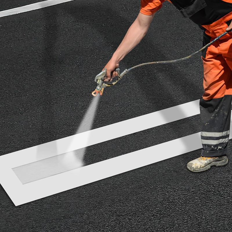 Parking Lot Line Stencil, 12X92.5Inch, Foldable Straight Line Stencil, Pavement Stencils For Curbs Parking Lots Asphalt белый
