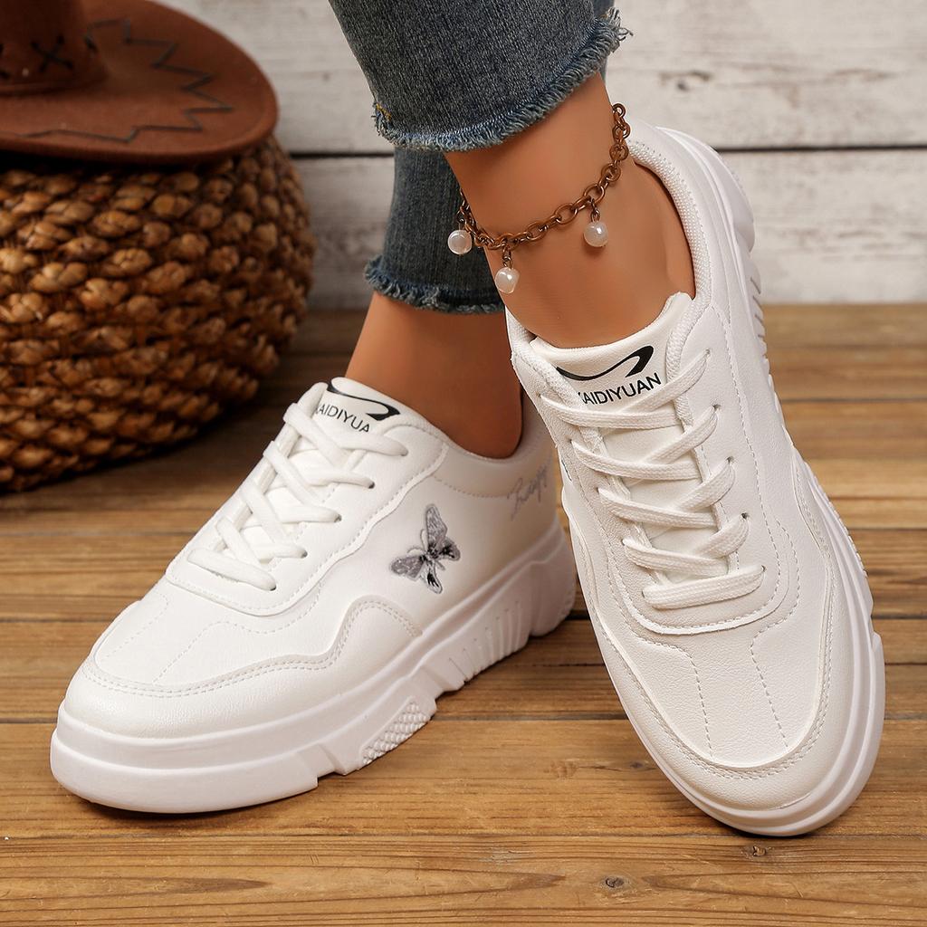 2026 new spring and autumn new fashion sports board shoes women's platform large size