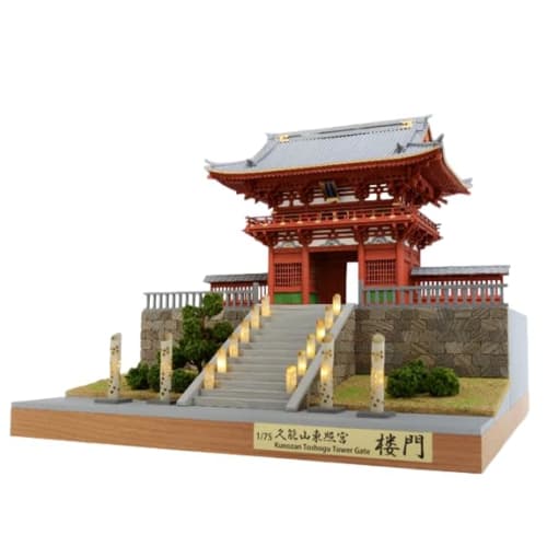 Woody Joe 1/75 Kunozan Toshogu Shrine Tower Gate (Painted) Wooden Architectural Model