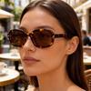 Retro Box Sunglasses Women's New High-end Trendy Fashion Internet Celebrity Anti-ultraviolet Fashionable Sunglasses