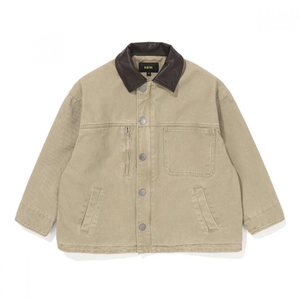 Bluetail Beige Contrast Collar Work Jacket Aaa1jk01bg beige/150