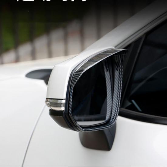 For - Toyota RAV4 Carbon Fiber Mirror Rain Eyebrow Trim