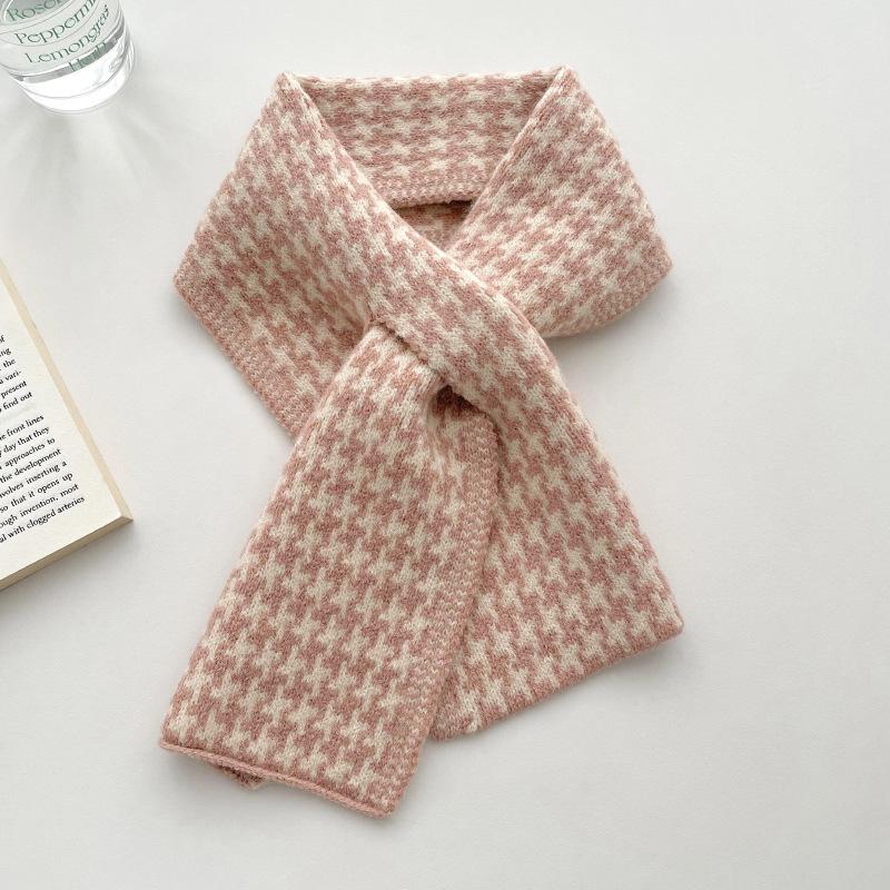 Lazy Cross Scarf Women's Autumn and Winter Fashion Versatile Couple Neck Protection Thickened Warm Soft Waxy Knitted Scarf