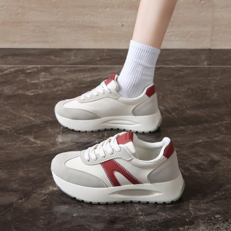 ins Korean version of the new dad shoes girl 2025 spring student running sports thick sole height casual street shot G6810
