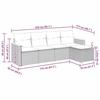 VidaXL Garden Furniture Set 5 Pcs with Grey Cushions Braided Resin 3325904