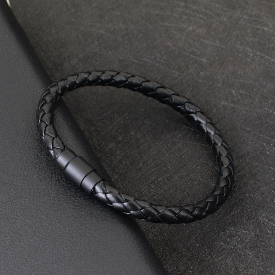 Noter Mens Leather Bracelet Bangle Black Magnet Buckle Matching Stackable Braslet Leisure Accessories Pulsera Hombre Jewelry