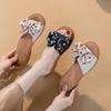 2025 new summer women's slippers first layer cowhide outer wear sandals home casual height increase beef tendon flat soft sole sandals