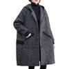 Winter-Kokonmantel für Damen in Übergröße im koreanischen Stil – Mit Kapuze, mittellang, fleecegefüttert, verdickte Oberbekleidung