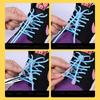 1Pair NEW Round Elastic Laces Sneakers No Tie Shoe Laces  Colorful Spring Lock Shoelaces Without Ties Kids Adult Quick Shoelace