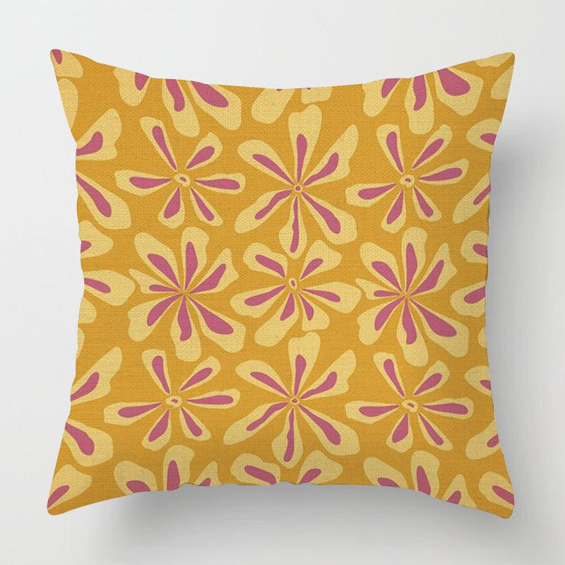 Home Decor Vibrant Retro Pattern Digital Print Pillow Covers Pattern Cushion Cover Suitable For Sofa Bedroom Car Pillow Cover