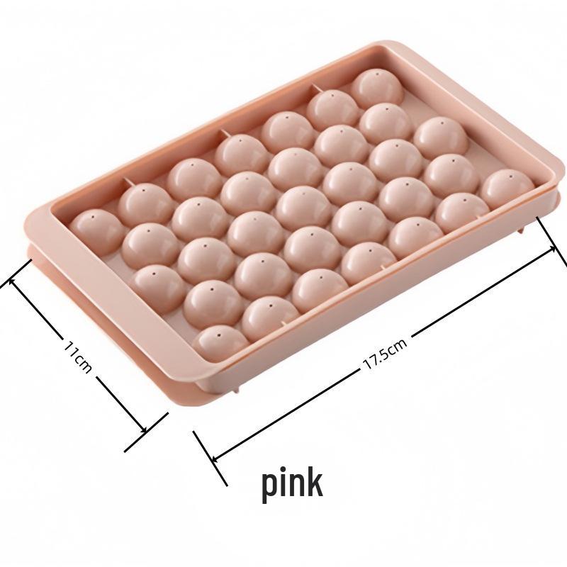 Spherical Ice Cube Tray with Lid for Ice Hockey - Makes 33 Cubes