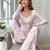 European & American Style Autumn/Winter Casual Long-Sleeve Two-Piece Pajama Set