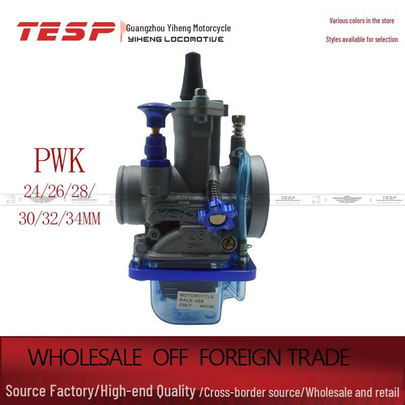 PWK Blue Base Carburetor for 24-34MM Motorcycle/ATV Racing Modification 24mm