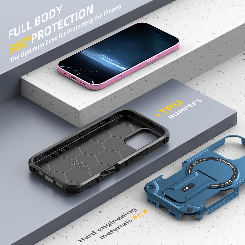 Für iphone17 Matte Stoßfeste Ständerhülle für Iphone 17 Pro Max 16 16e Plus Iphone16 Iphone17 Anti-Knock Hüllen