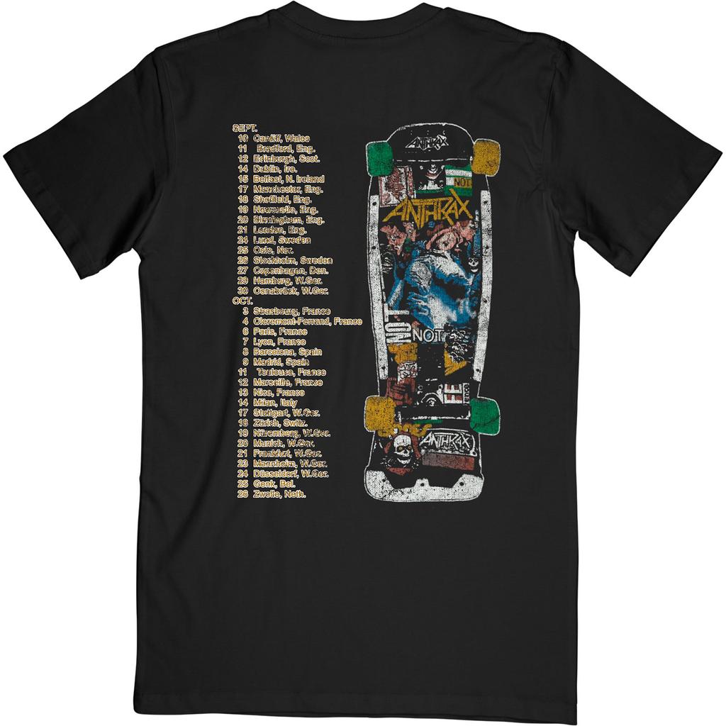 Anthrax Unisex-Erwachsene Spreading Skater Notman Vintage Cotton Back Print T-Shirt