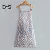 One Size Cooking Apron Large Pocket Durable Women Floral Printed Wipe Hand Kitchen Apron