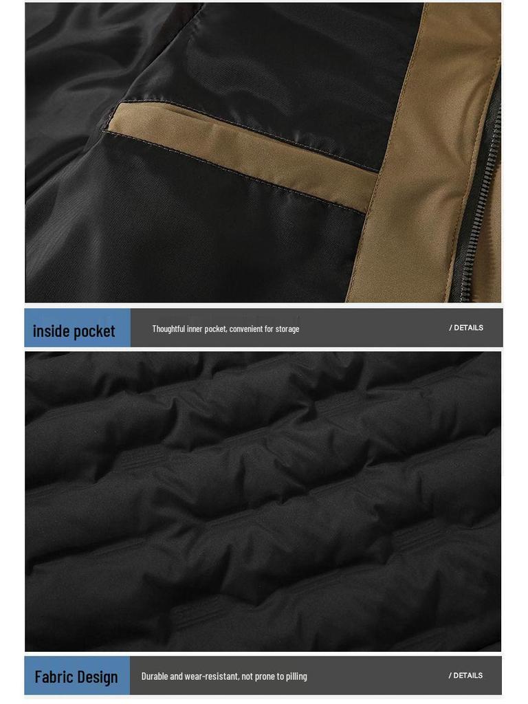 Men's Trendy Hooded Sleeveless Cotton Vest for Autumn/Winter