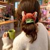 1-10PCS Cute Animal Ears Hair Scrunchie Plush Thick Hair Band for Women Winter Cartoon Fox Rabbit Ponytail Holder Hair Tie