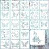25 stücke Schmetterling Malerei Vorlage PET Hohl Malerei Form DIY Hand Gezogen Graffiti Spray Bemalte Wand Malerei Hilfs Liefert